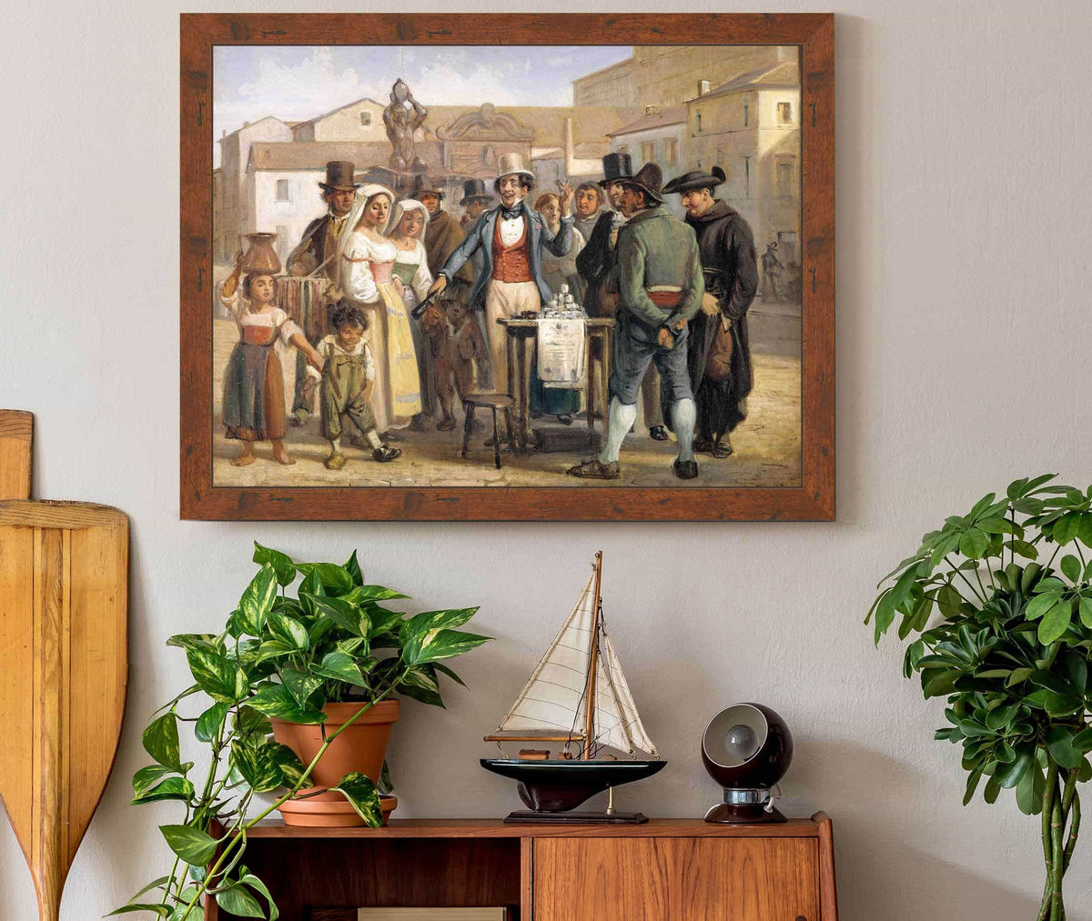 A Charlatan Selling Blacking In The Piazza Barberini In Rome by Wilhelm Marstrand