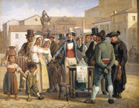 A Charlatan Selling Blacking In The Piazza Barberini In Rome by Wilhelm Marstrand