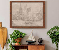 A Church In A Wooded Landscape Late S Early S by Thomas Gainsborough