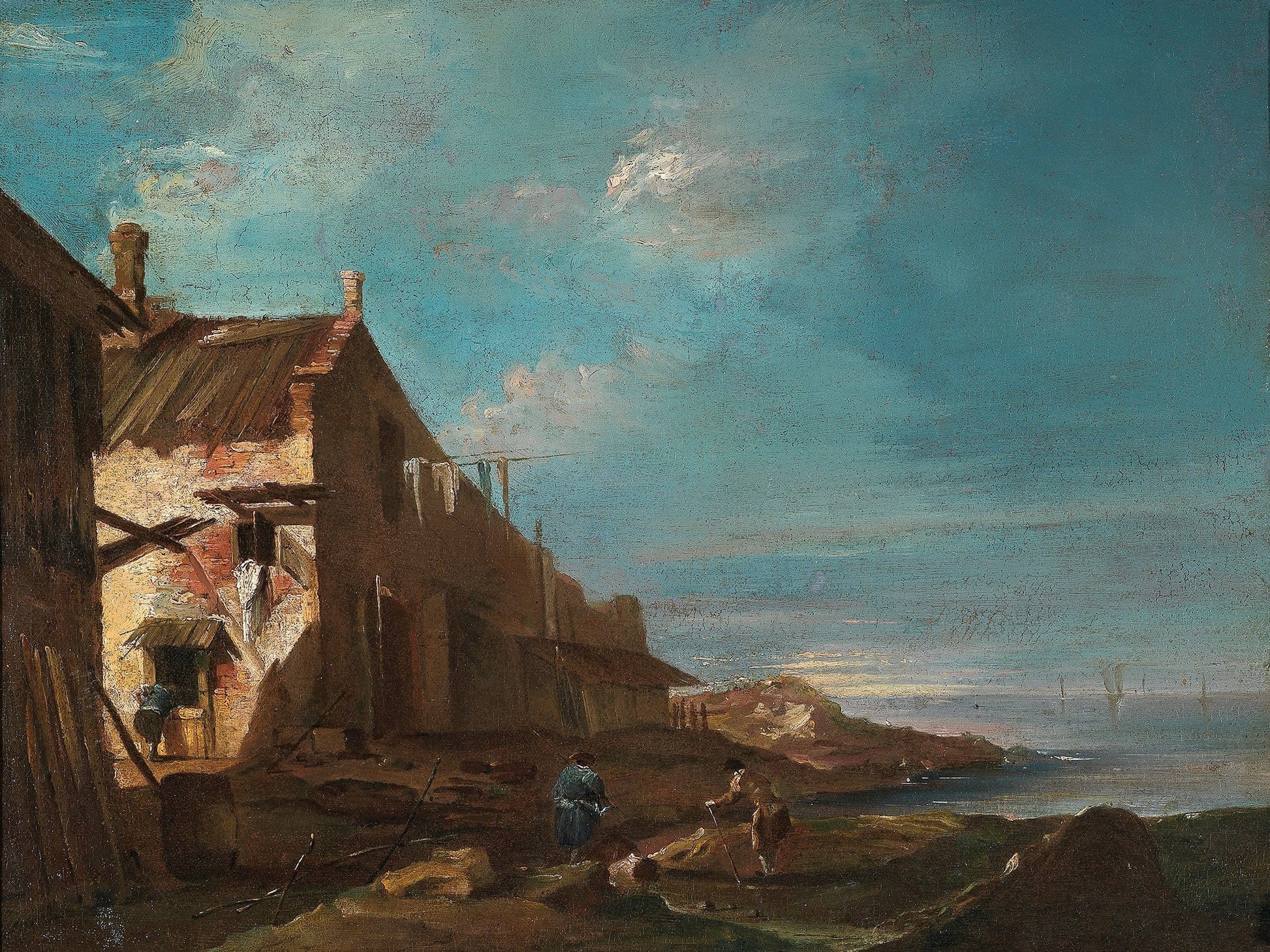 A Coastal Architectural Capriccio by Francesco Guardi