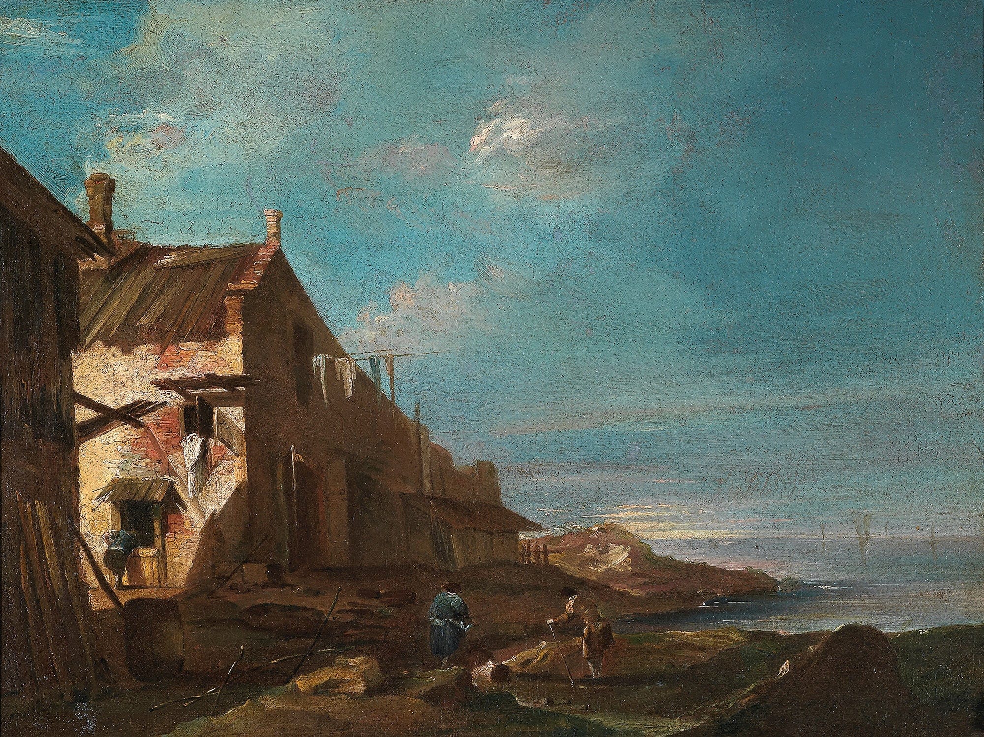 A Coastal Architectural Capriccio by Francesco Guardi