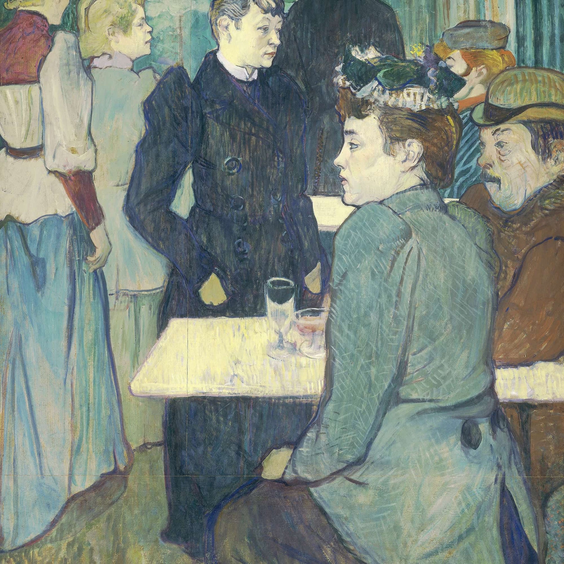 A Corner Of The Moulin De La Galette by Henri De Toulouse Lautrec