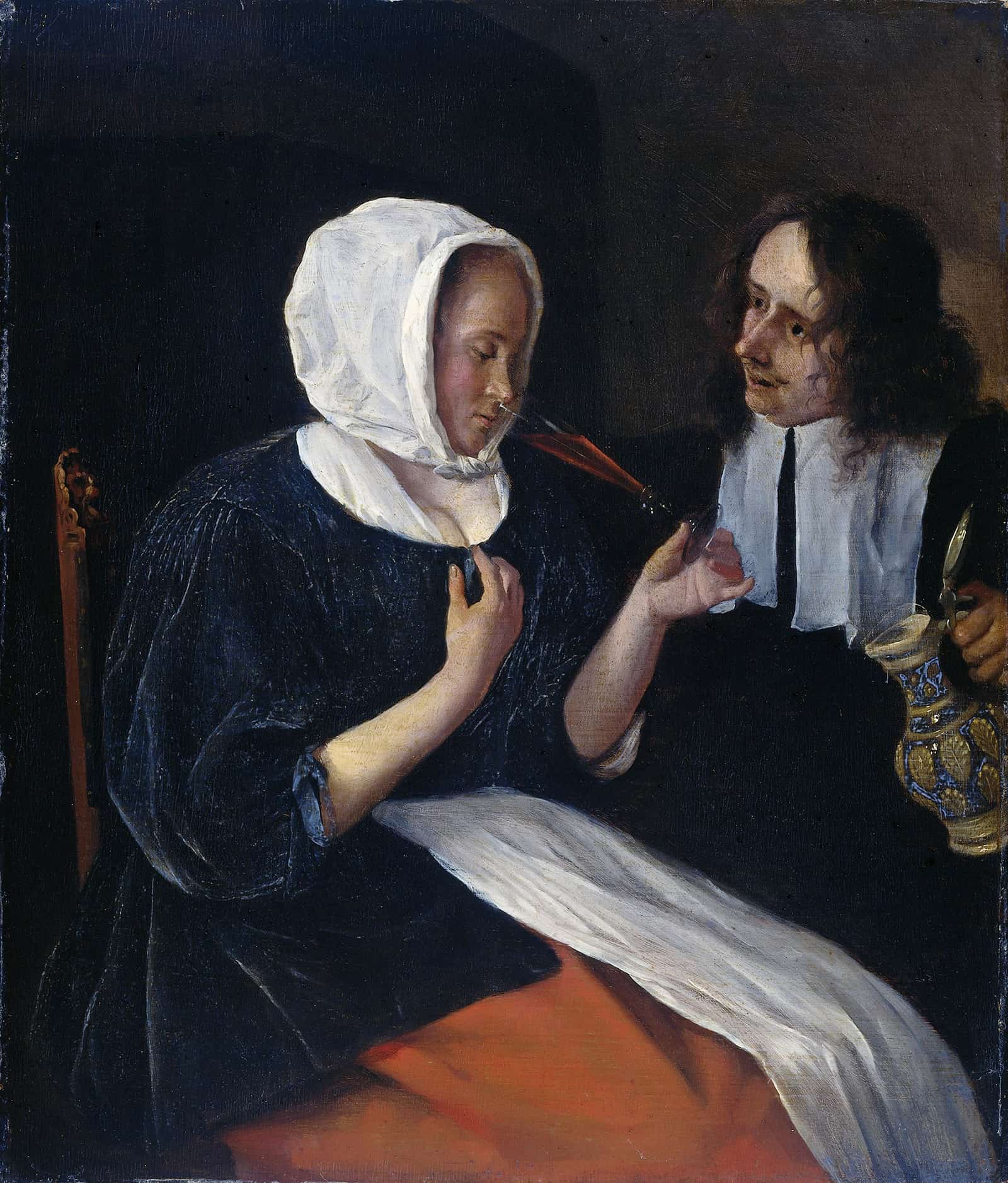 A Couple Drinking  by Jan Steen