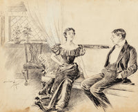 A Couple In The Parlor by Harrison Fisher