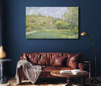 A Cowherd At Valhermeil Auvers Sur Oise by Camille Pissarro