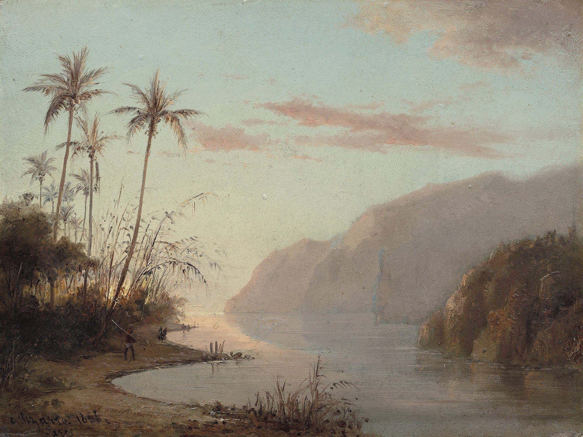 A Creek In St Thomas Virgin Islands by Camille Pissarro