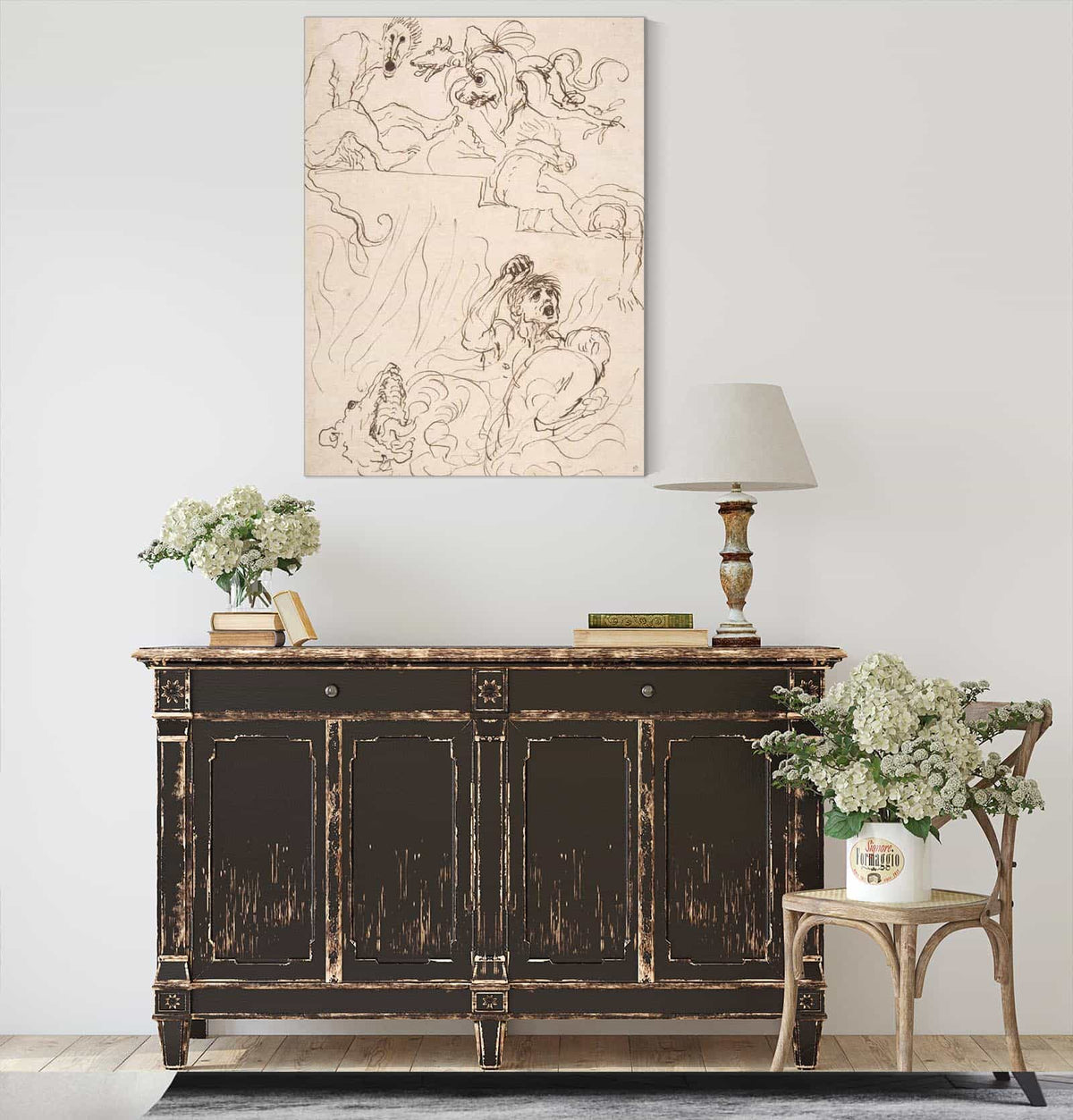 A Diablerie   by Guercino