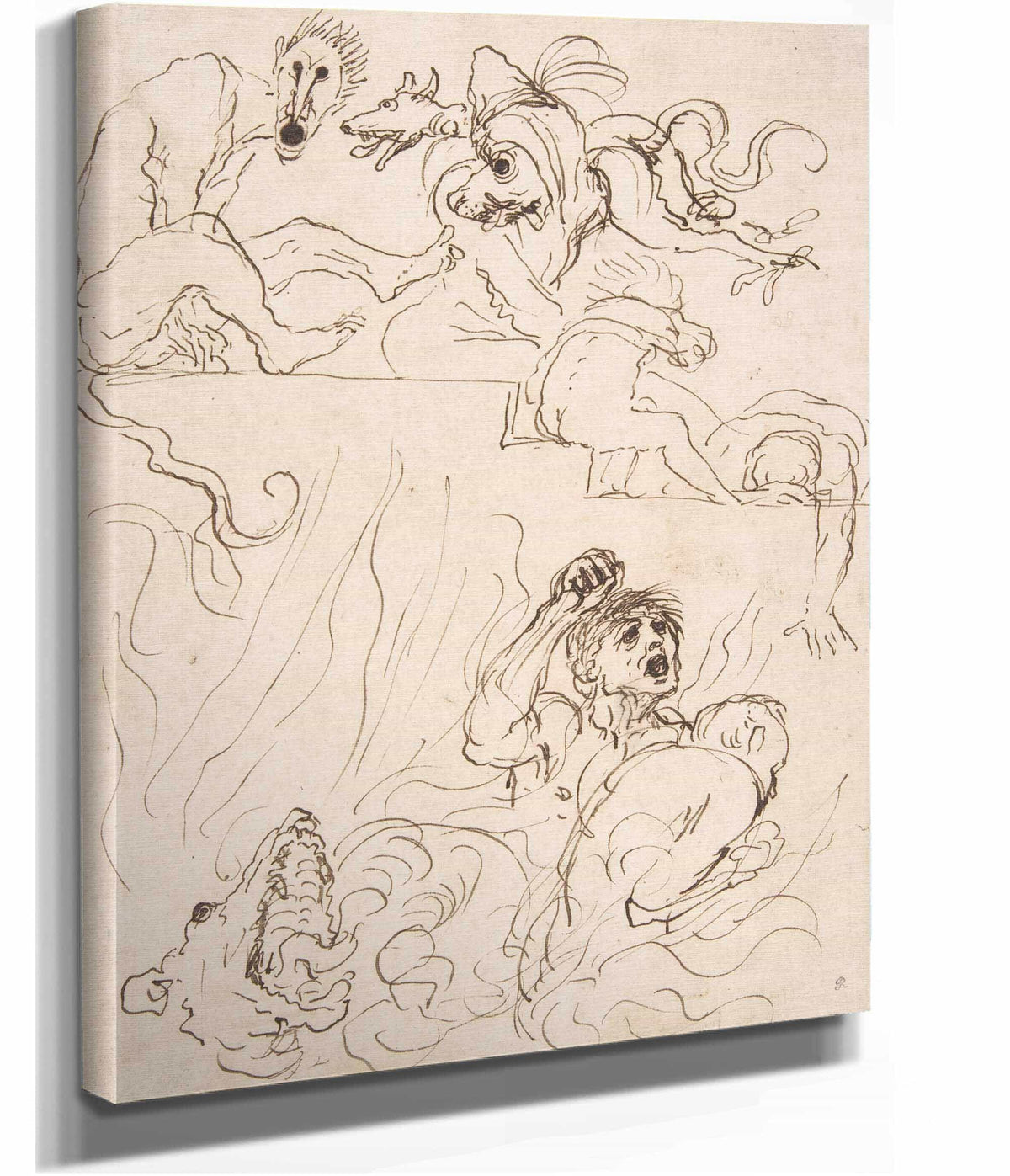 A Diablerie   by Guercino