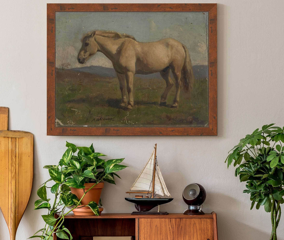 A Dun Horse by Adolph Tidemand