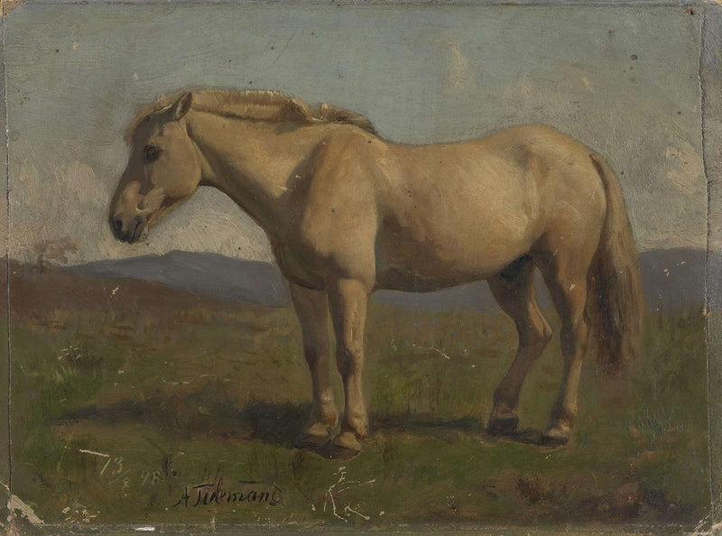 A Dun Horse by Adolph Tidemand