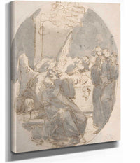 A Dying Ecclesiastic Supported By An Angel   by Gaetano Gandolfi