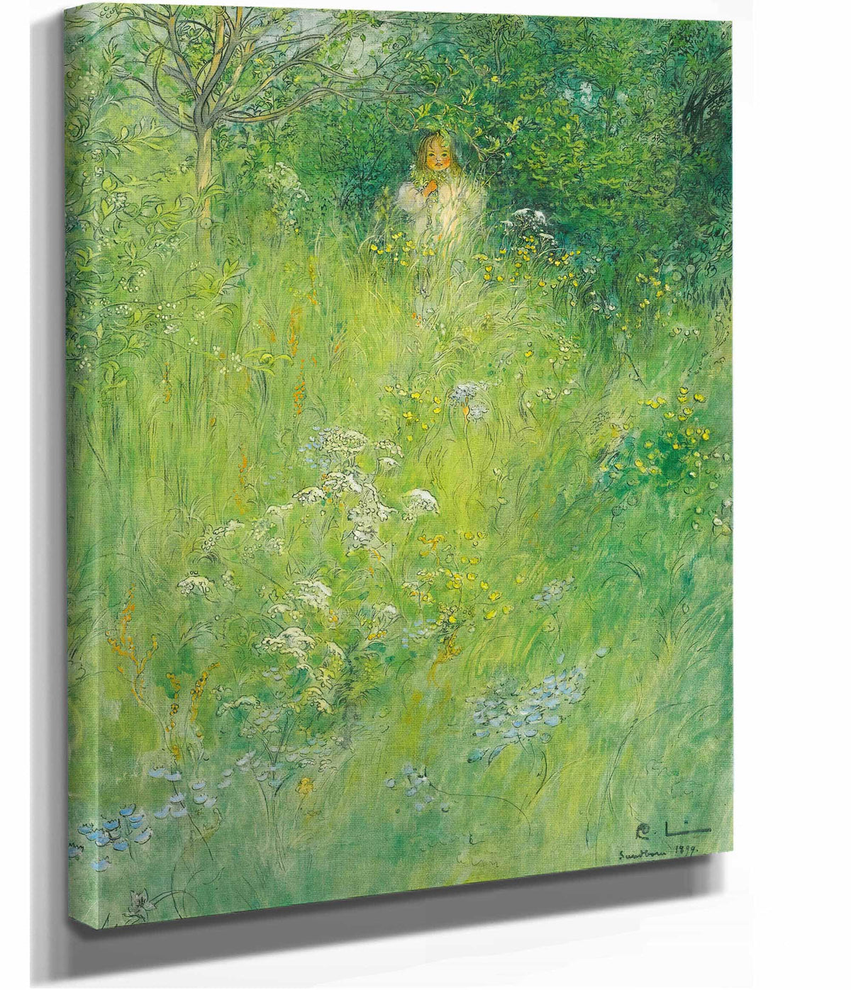 A Fairy Kersti In The Meadow by Carl Larsson