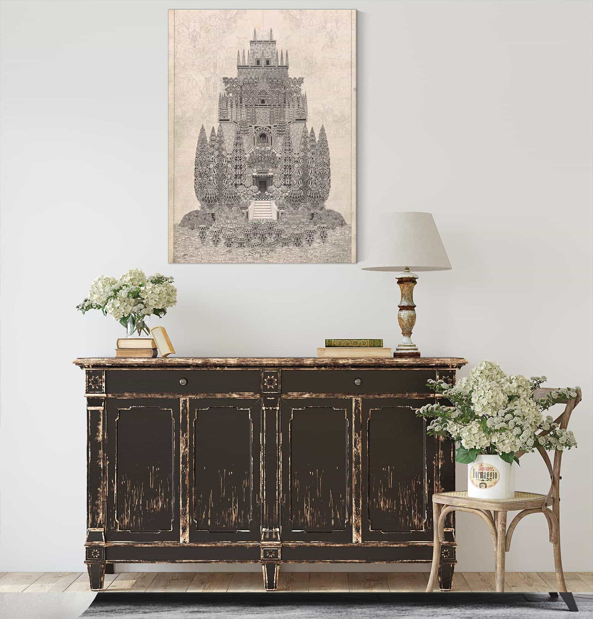 A Fantastic Tiered Structure   by Herbert Crowley