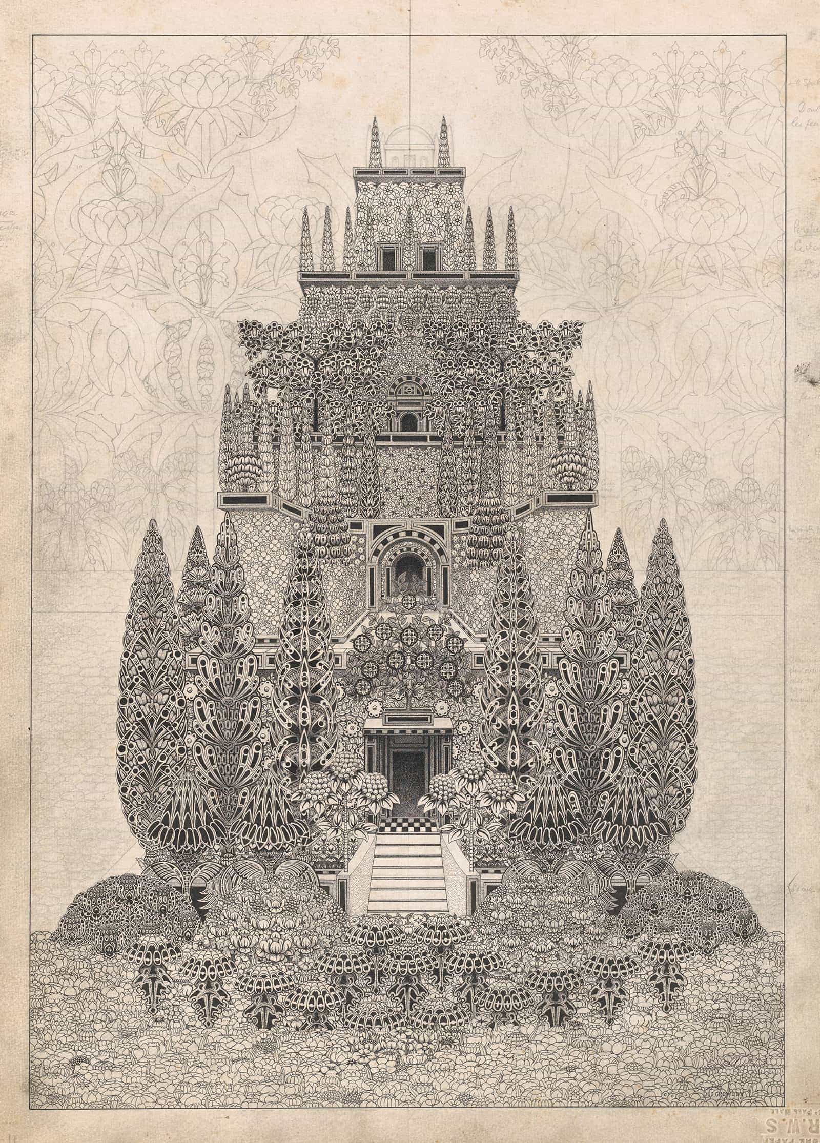 A Fantastic Tiered Structure   by Herbert Crowley