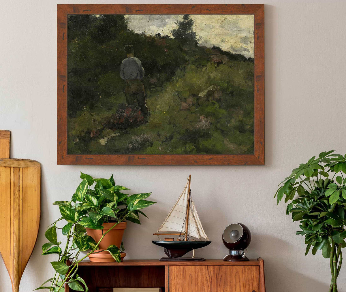 A Farmer Walking Along The Fringe Of A Wood by Richard Nicolaus Roland Holst