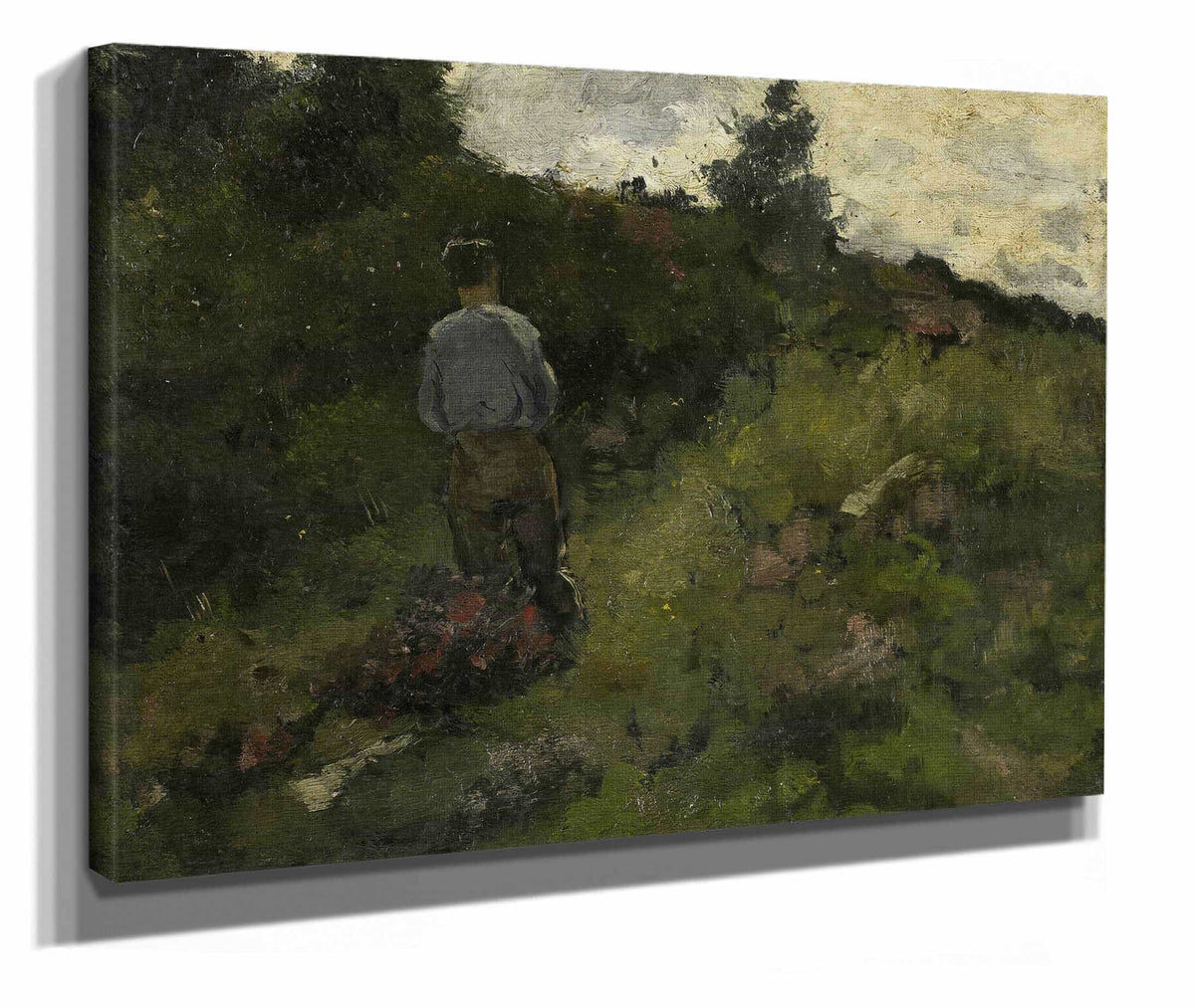 A Farmer Walking Along The Fringe Of A Wood by Richard Nicolaus Roland Holst