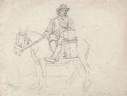 A Farmhand Riding Side Saddle Carrying An Urn by James Ward
