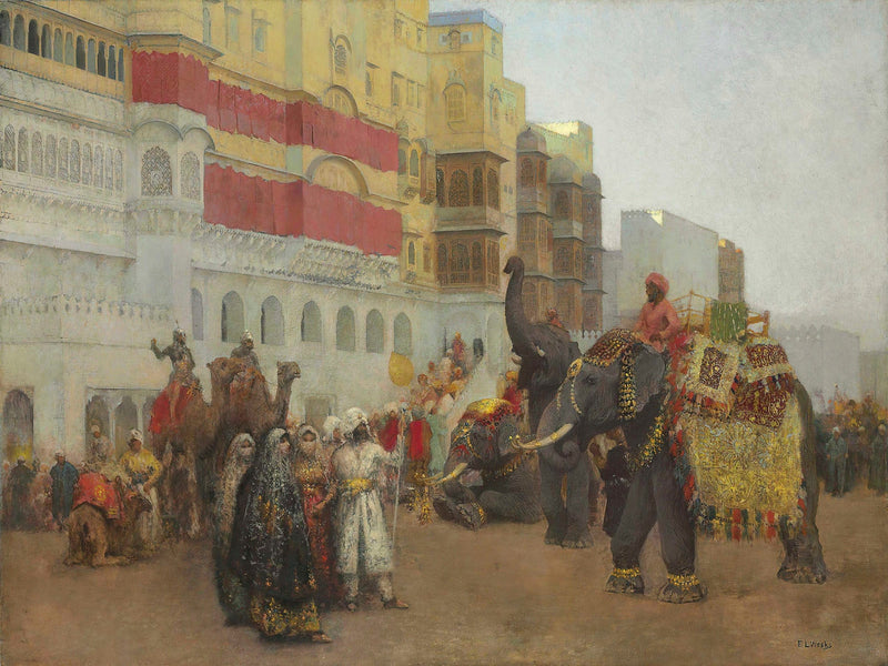 A Fete Day At Bekanir Beloochistan Bekanir by Edwin Lord Weeks