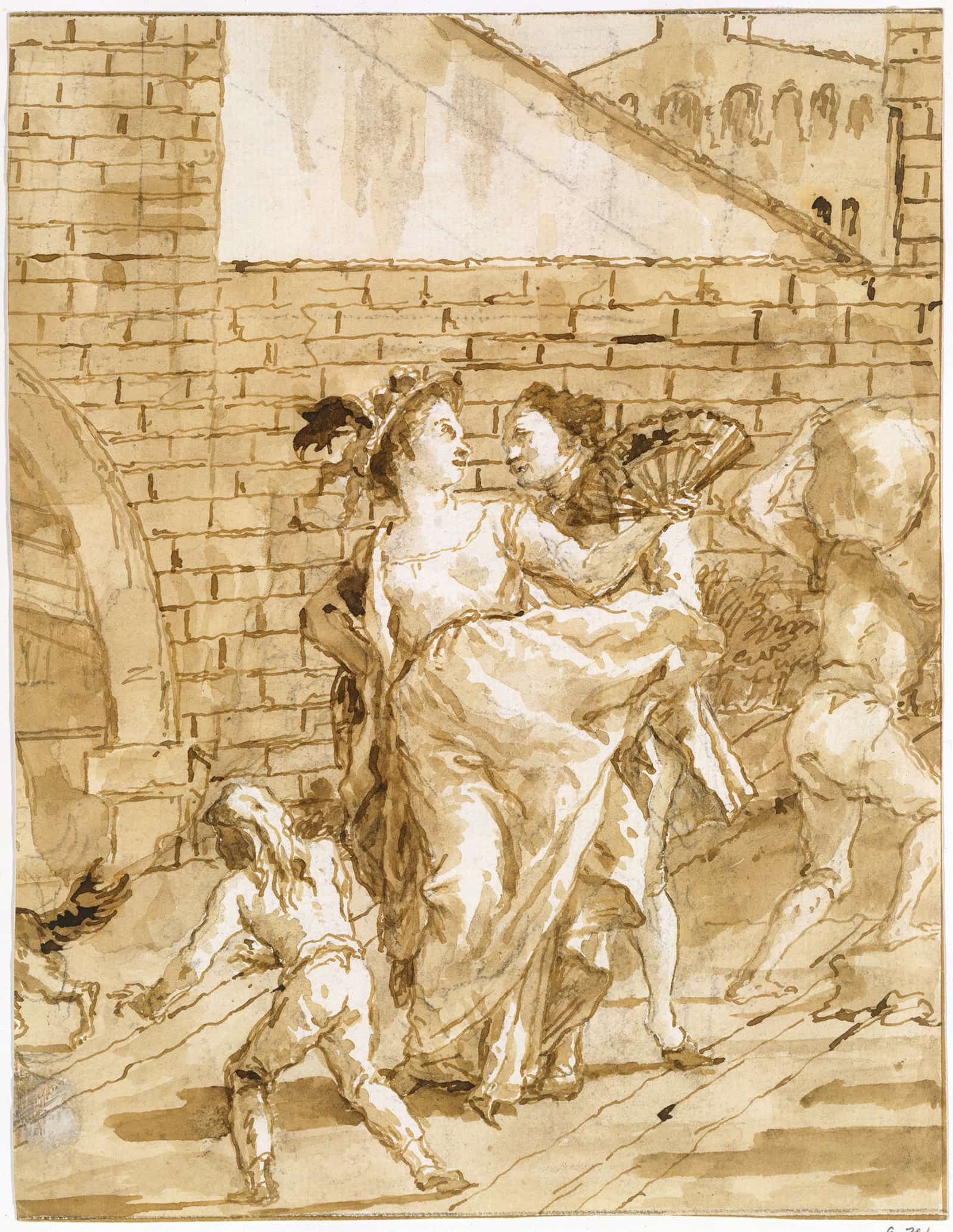 A Flirtation by Giovanni Domenico Tiepolo