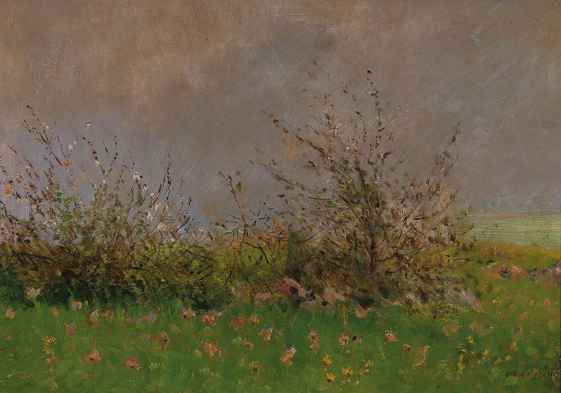 A Flower Meadow by Ladislav Mednyanszky