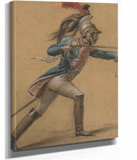 A French Dragoon Study For The Revolt Of Cairo by Anne Louis Girodet Trioson