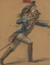 A French Dragoon Study For The Revolt Of Cairo by Anne Louis Girodet Trioson