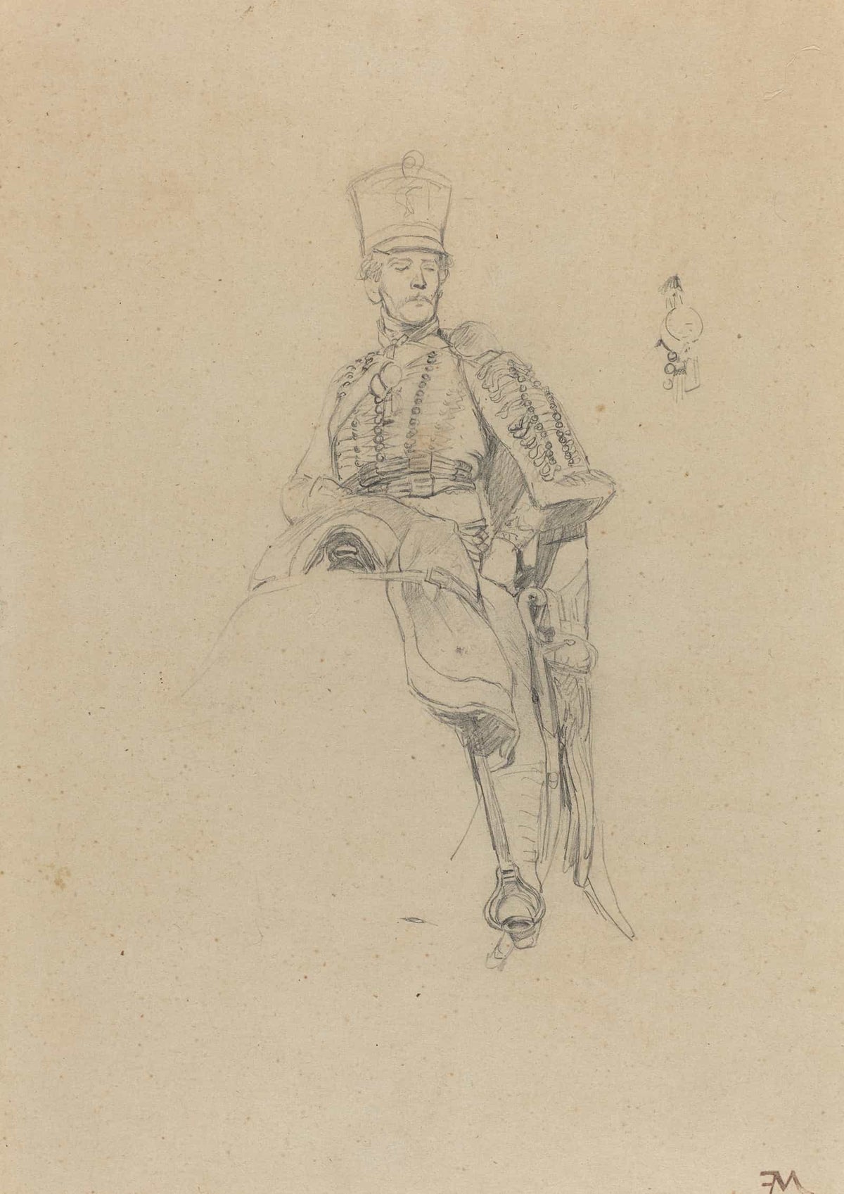 A French Hussar by Ernest Meissonier