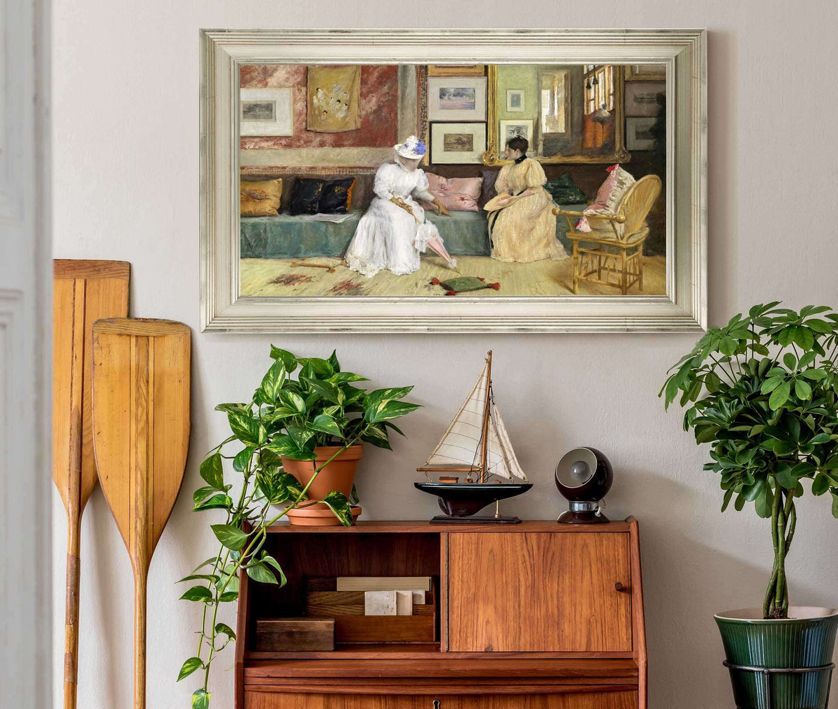 A Friendly Call by William Merritt Chase