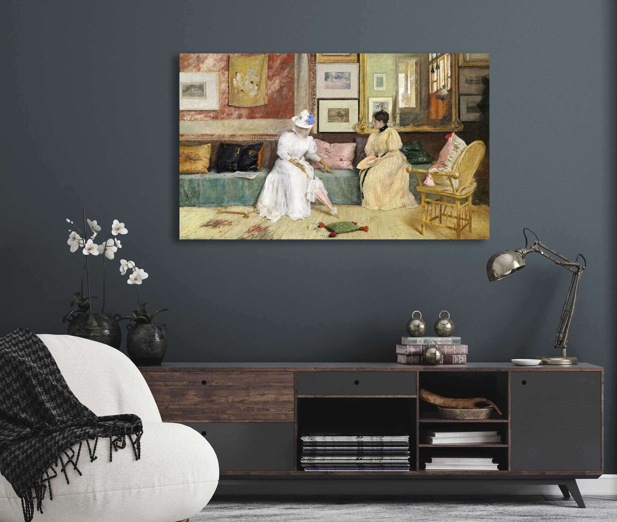 A Friendly Call by William Merritt Chase