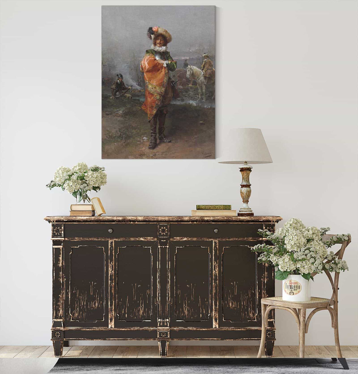 A Gentleman In A Cloak by Cesare Auguste Detti