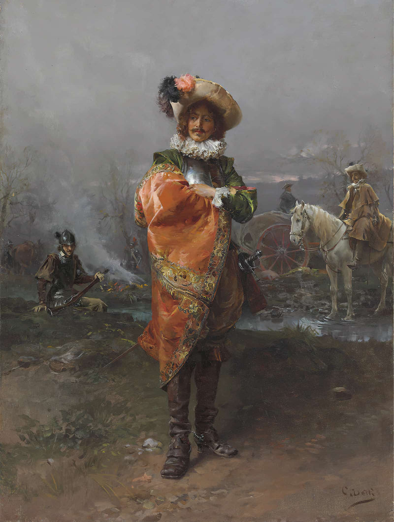 A Gentleman In A Cloak by Cesare Auguste Detti