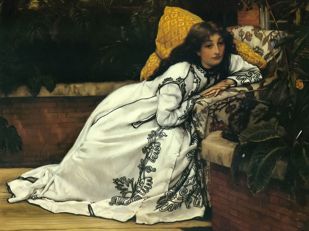 A Girl In An Armchair By James Tissot Truly Art