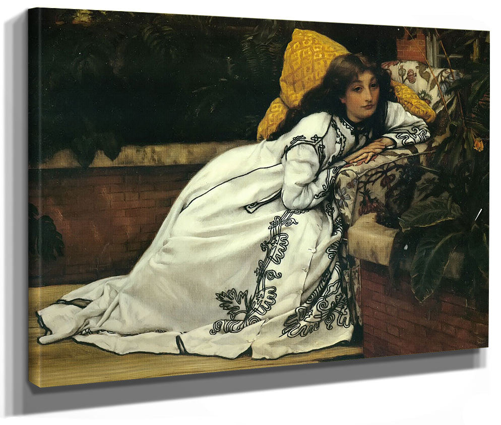 A Girl In An Armchair By James Tissot Truly Art