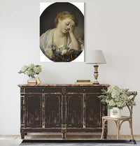 A Girl With A Dead Canary by Jean Baptiste Greuze