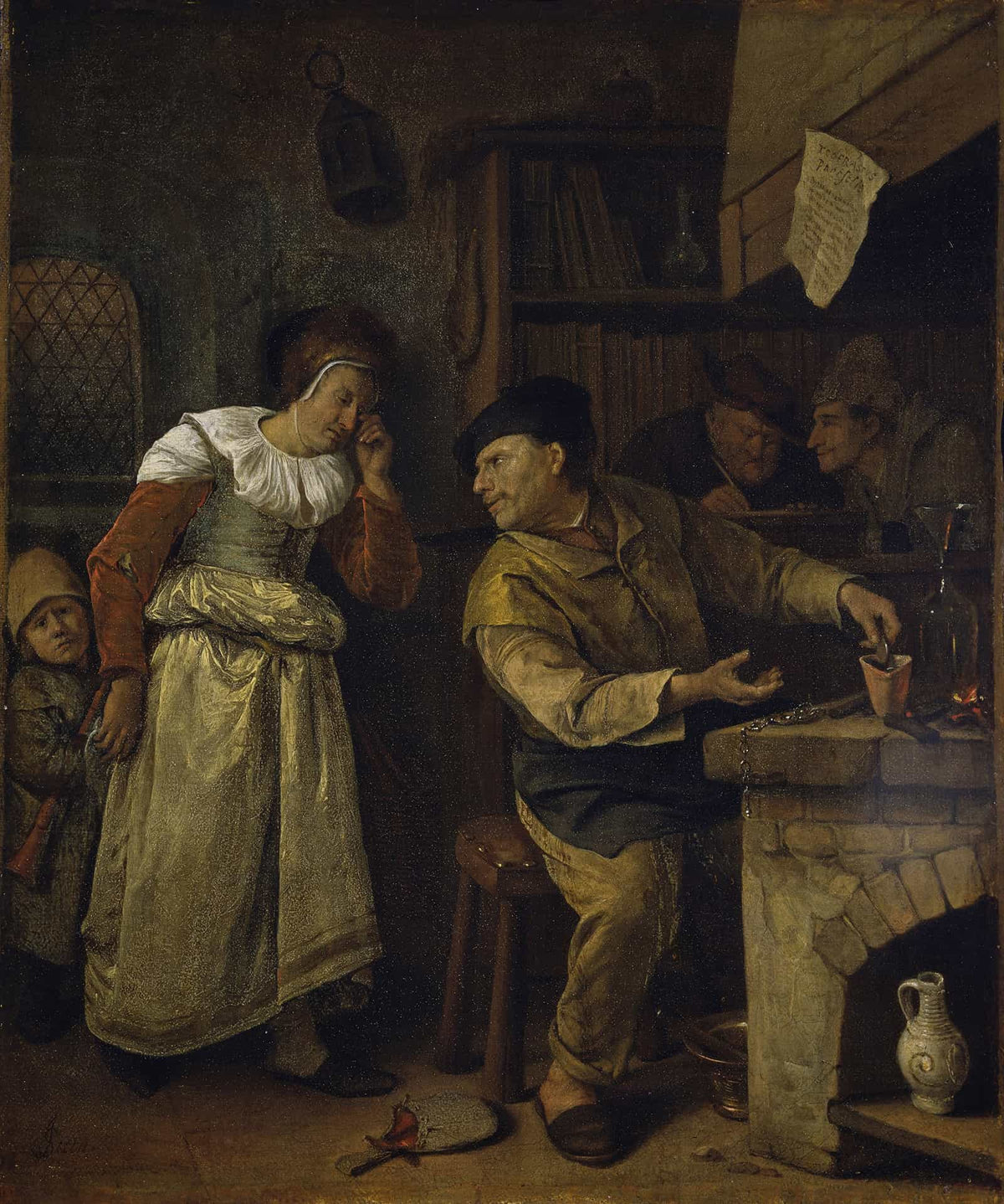 A Goldsmith Melting Down A Womans Jewellery In The Presence Of A Notary The Alchemist by Jan Steen