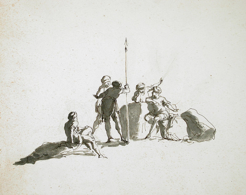 A Group Of Five Turbaned Men Th Century by Gaetano Gandolfi