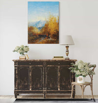 A Group Of People In A Moutain Landscape by Felix Ziem