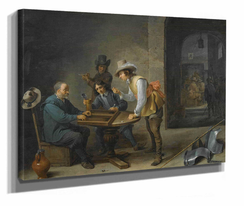 A Guardroom Scene With Tric Trac Players In The Foreground by David Teniers The Younger