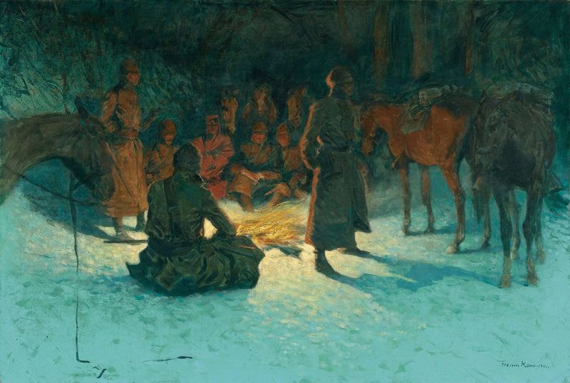 A Halt In The Wilderness by Frederic Remington