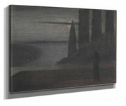 A Hooded Figure In A Landscape  by Herbert Crowley