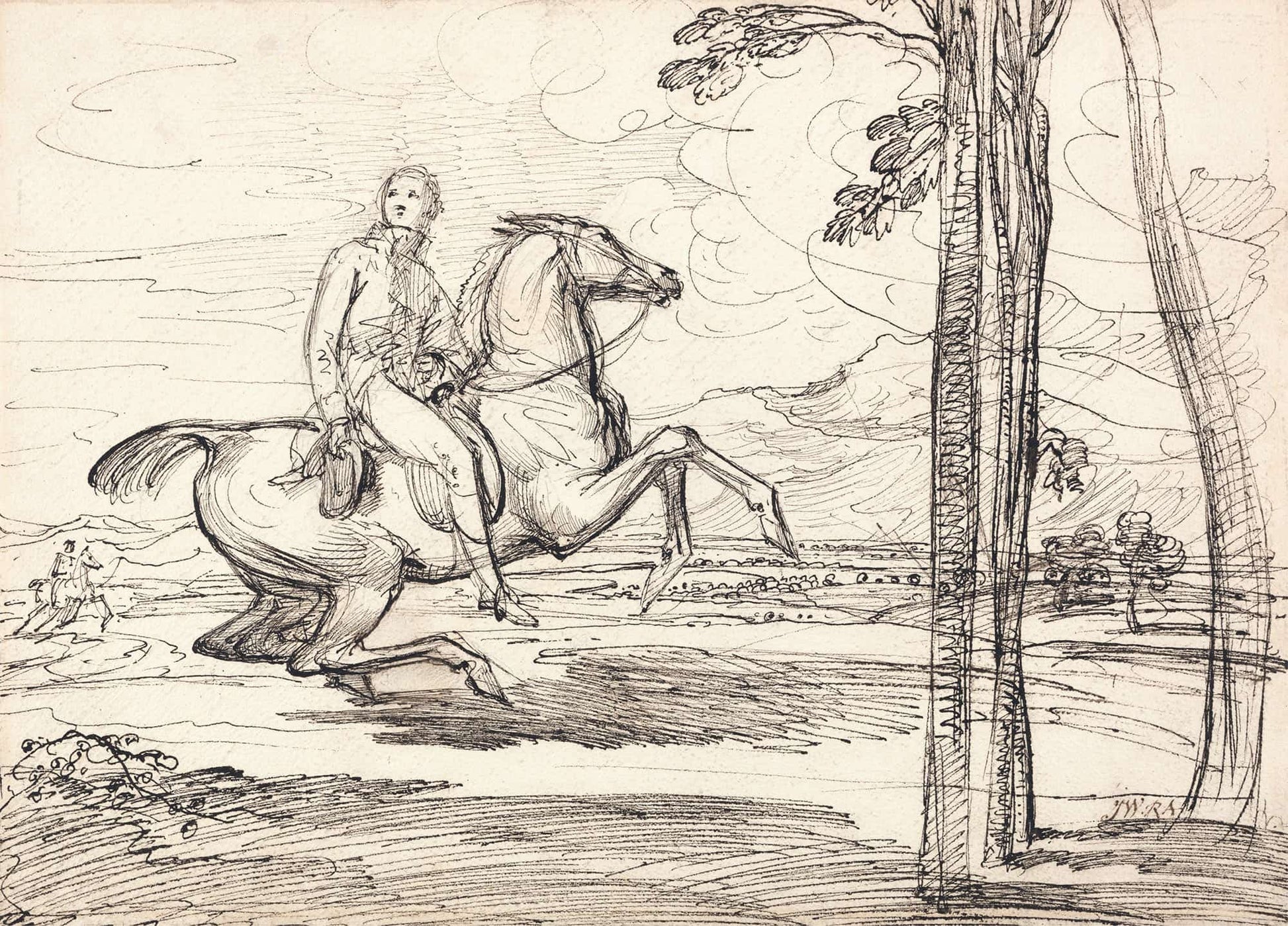 A Horseman In A Landscape by James Ward