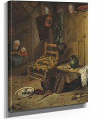 A Kitchen Interior With A Mother And Child by Adriaen Van Ostade