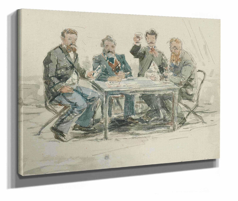 A La Ferme Saint Simeon Jongkind Emile Van Marcke Claude Monet by Eugene Boudin