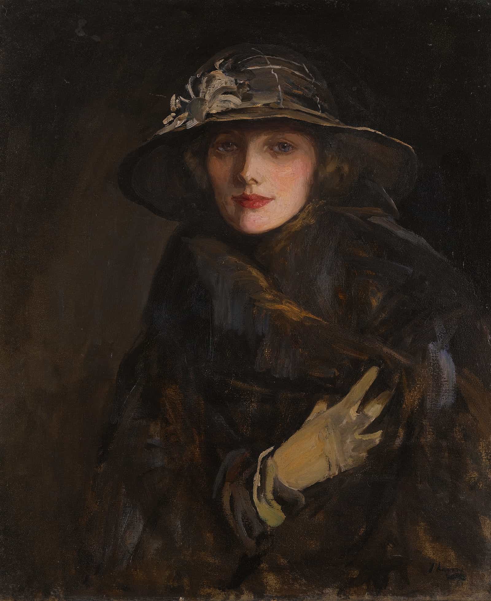 A Lady In Brown by Sir John Lavery