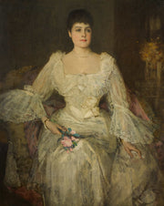 A Lady In White A Portrait Of Lady Lyle by Sir John Lavery