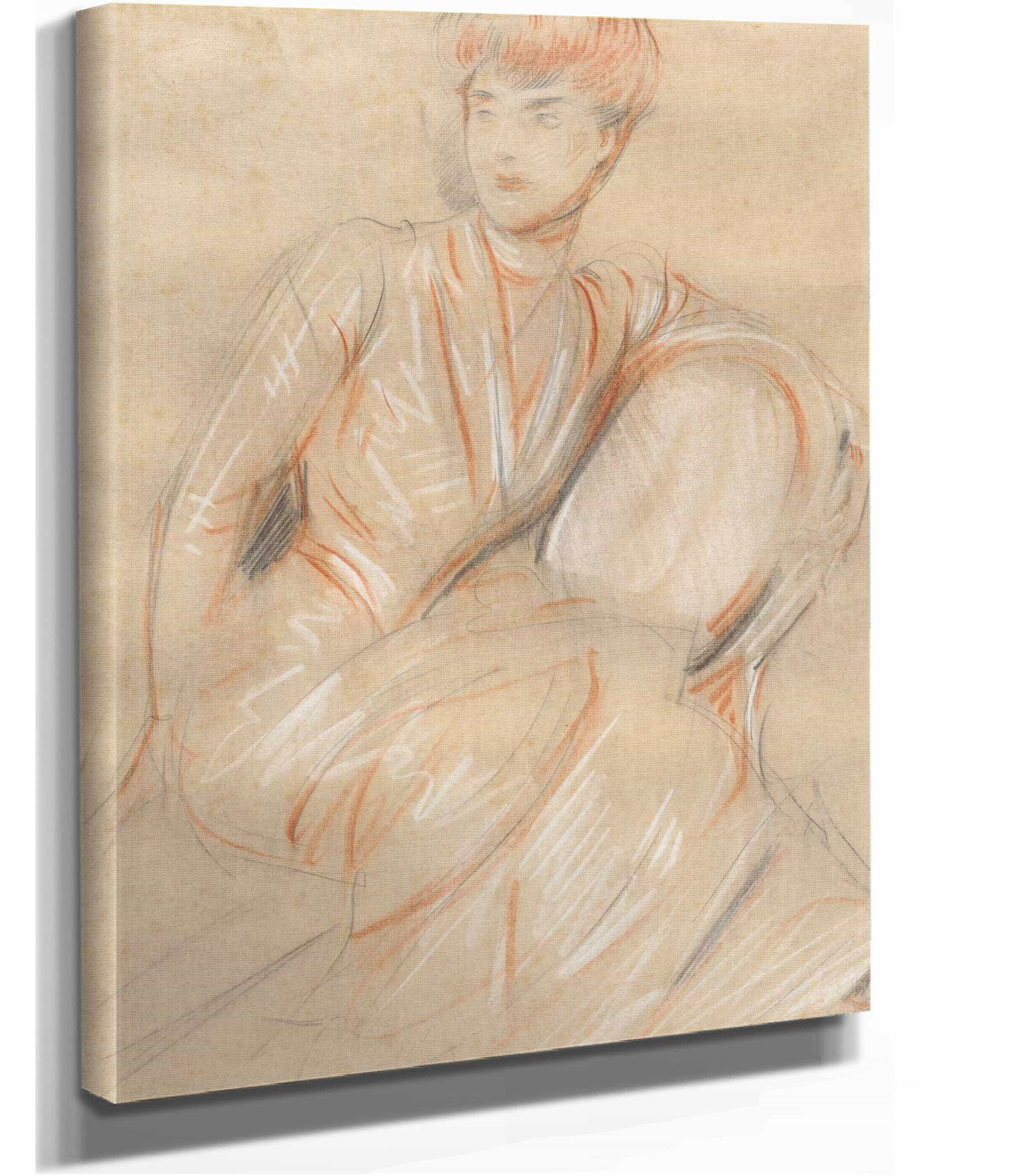 A Lady Seated On A Chair by Paul Cesar Helleu