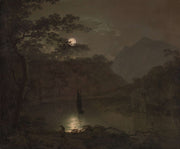 A Lake By Moonlight by Joseph Wright Of Derby