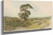 A Landscape In Snowdonia With A Tree In The Foreground by John Linnell