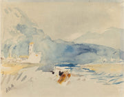 A Landscape With Mountains And A Stream by Hercules Brabazon Brabazon