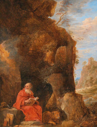 A Landscape With Saint Jerome Outside A Grotto by David Teniers The Younger